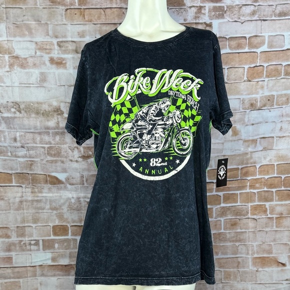 Affliction Daytona Women’s Graphic Baby Tee -Multiple Sizes-NWT - Picture 1 of 12